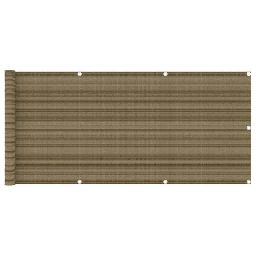 altanafskærmning 75x600 cm HDPE gråbrun