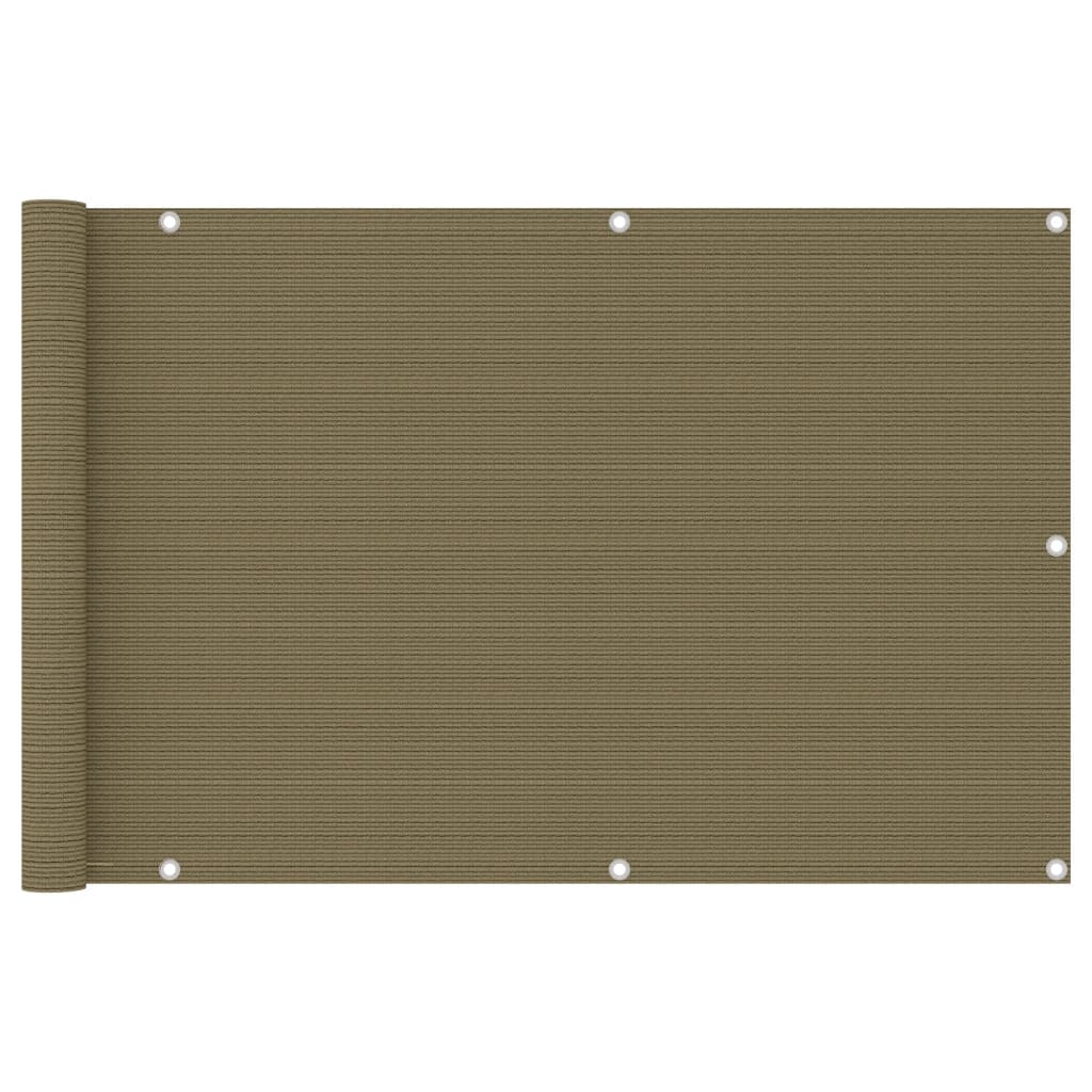 altanafskærmning 90x400 cm HDPE gråbrun
