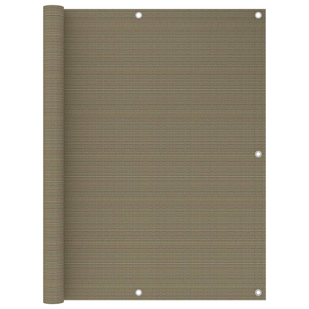 altanafskærmning 120x600 cm HDPE gråbrun