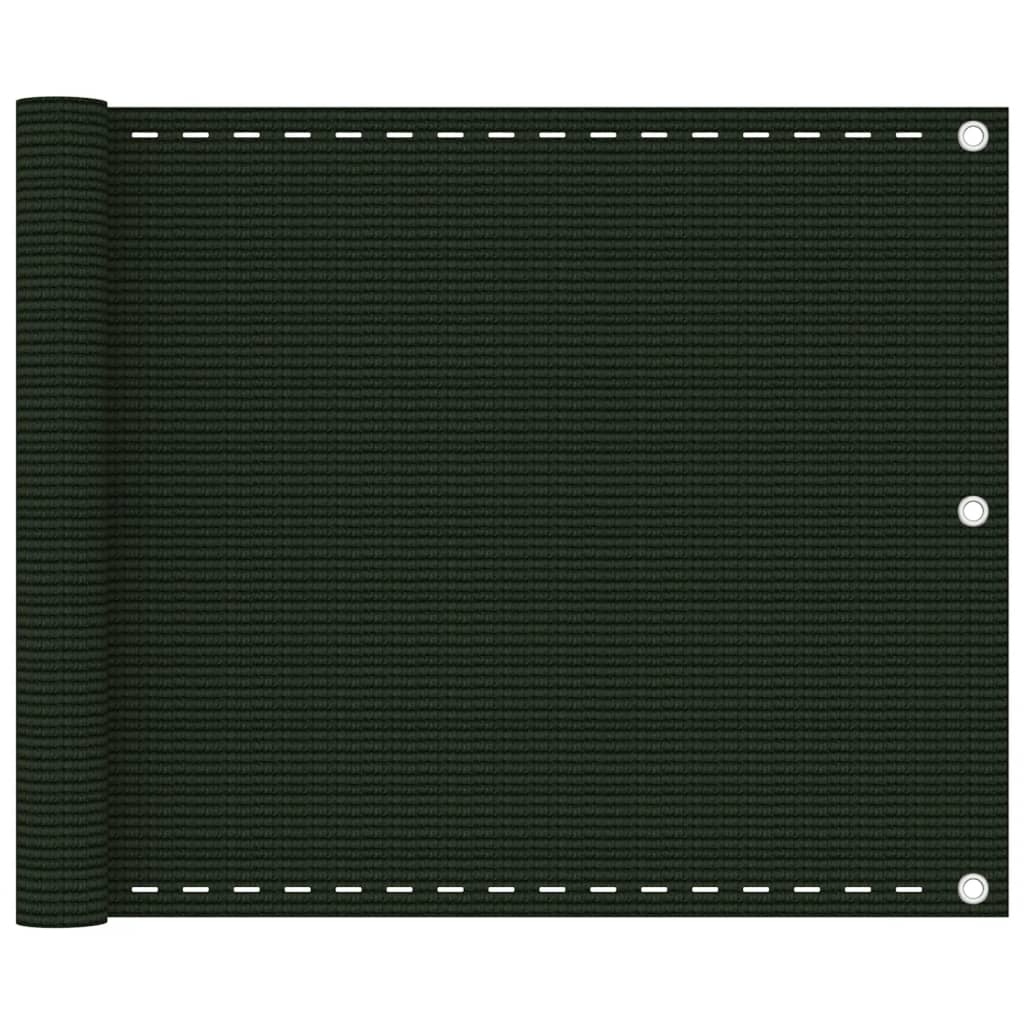 altanafskærmning 75x300 cm HDPE mørkegrøn