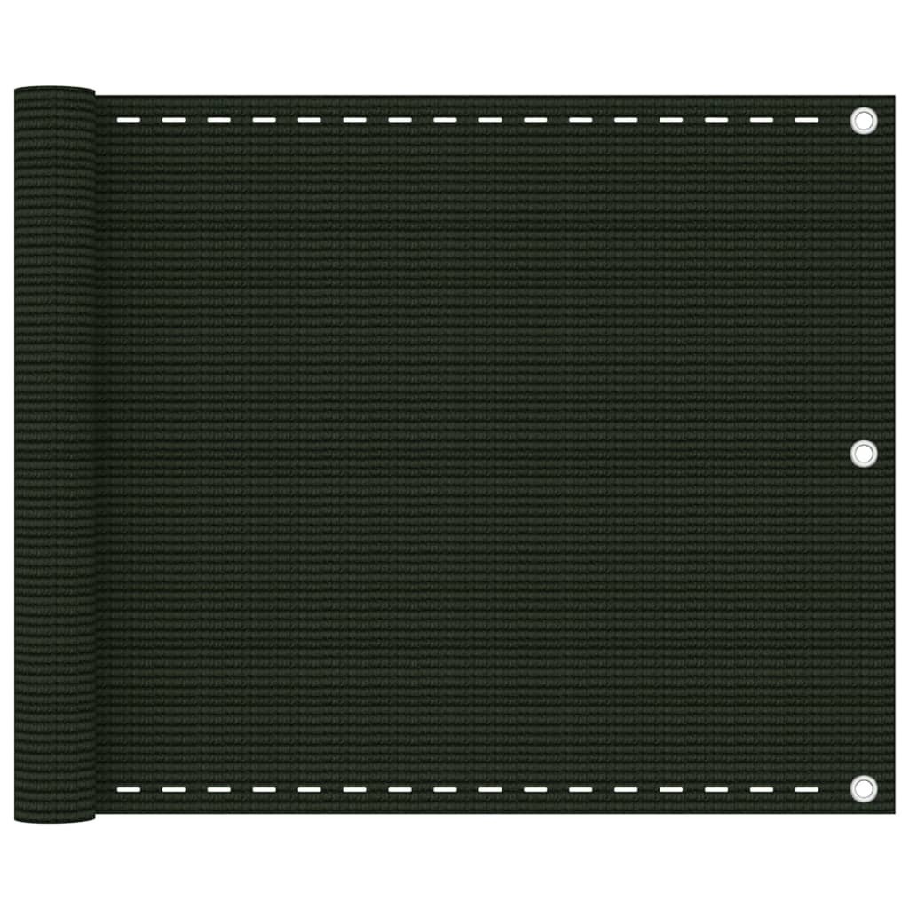 altanafskærmning 75x400 cm HDPE mørkegrøn