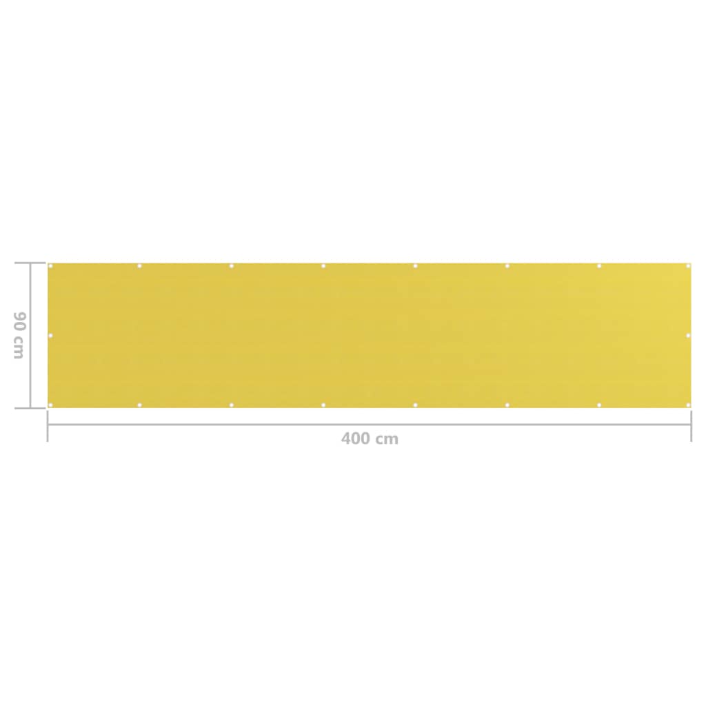 altanafskærmning 90x400 cm HDPE gul