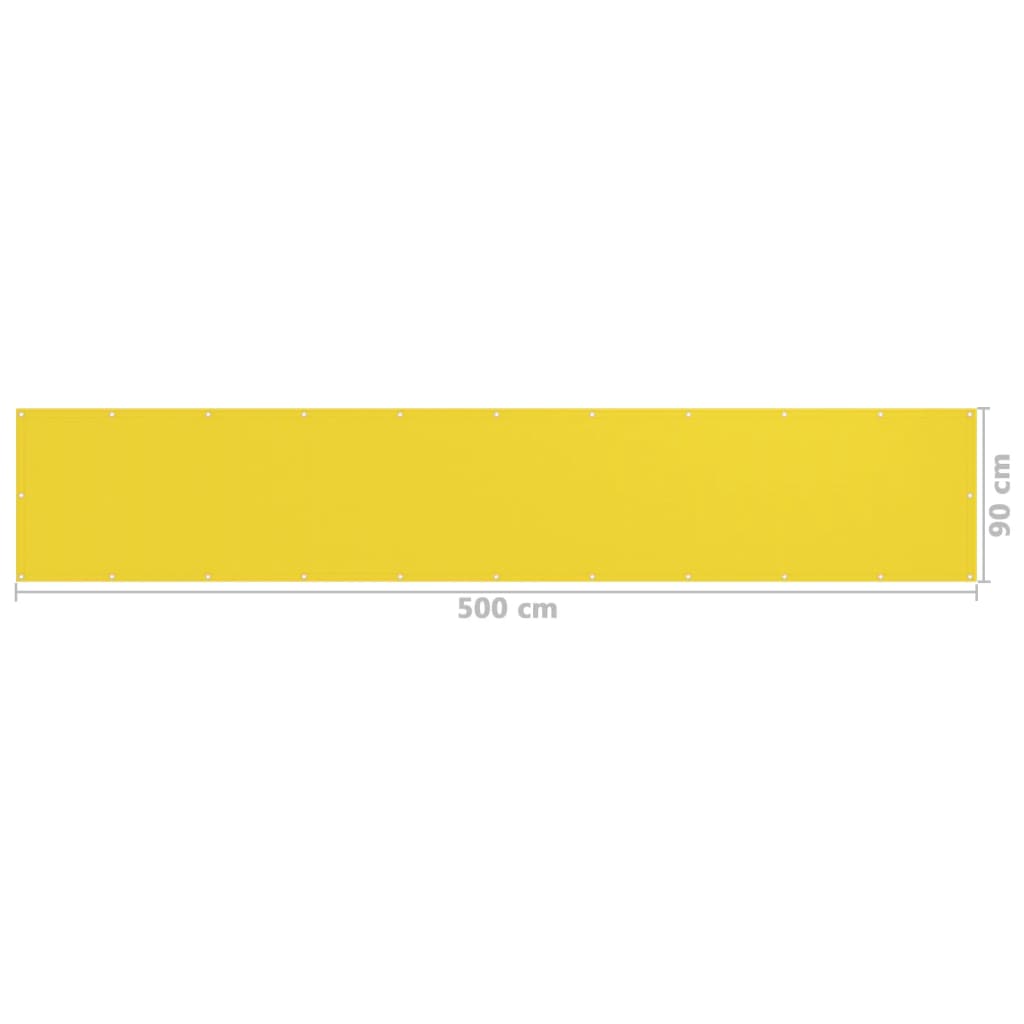 altanafskærmning 90x500 cm HDPE gul