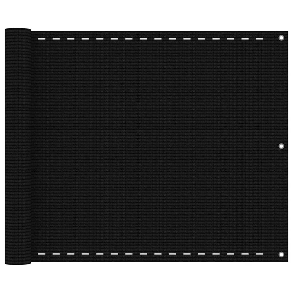 altanafskærmning 75x300 cm HDPE sort