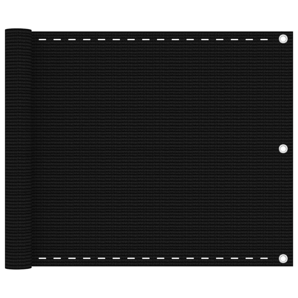altanafskærmning 75x500 cm HDPE sort