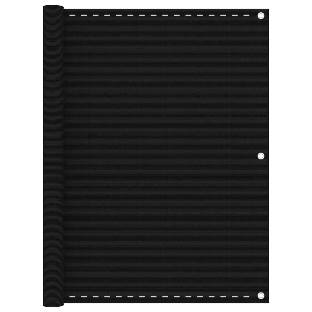 altanafskærmning 120x600 cm HDPE sort