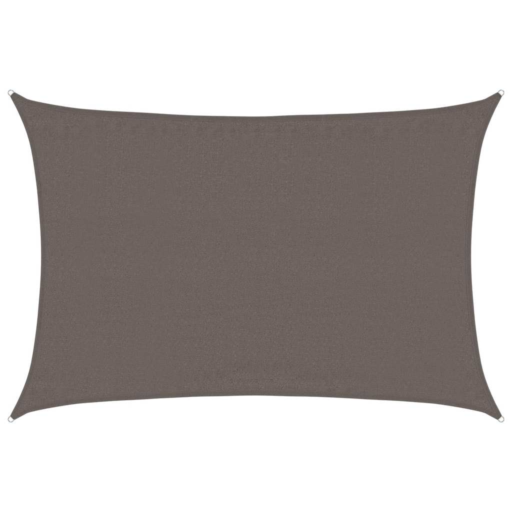 solsejl 3,5x4,5 m HDPE 160 g/m² antracitgrå