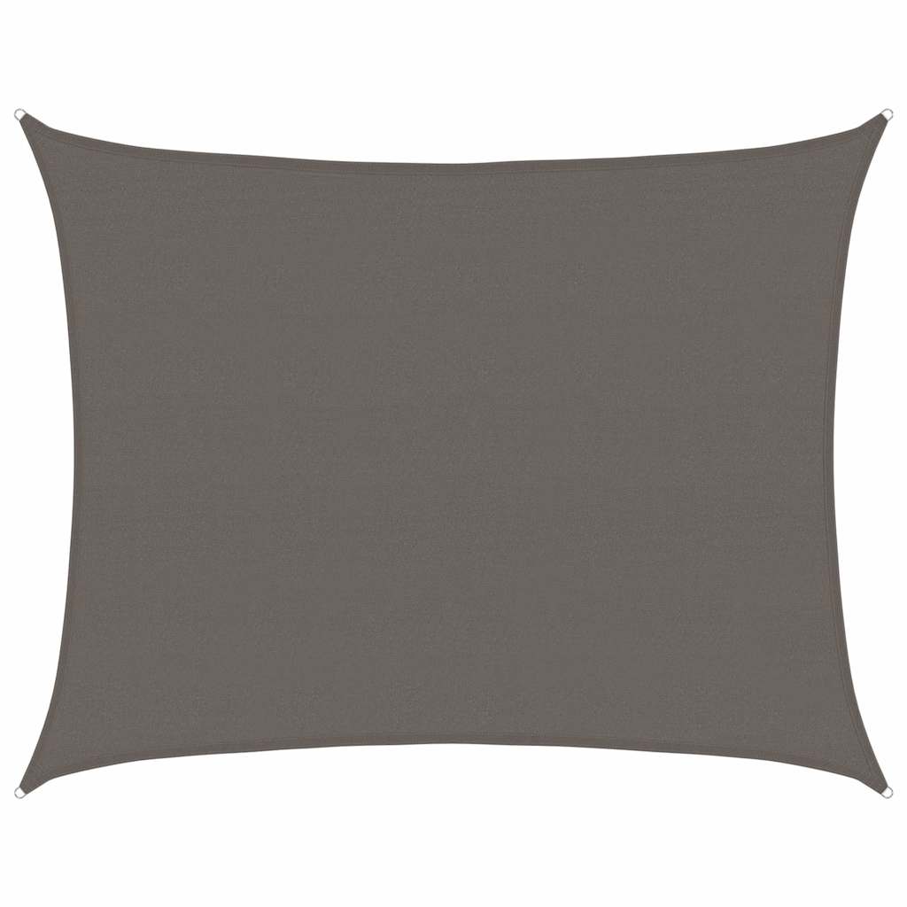 solsejl 160 g/m² 6x7 m HDPE antracitgrå