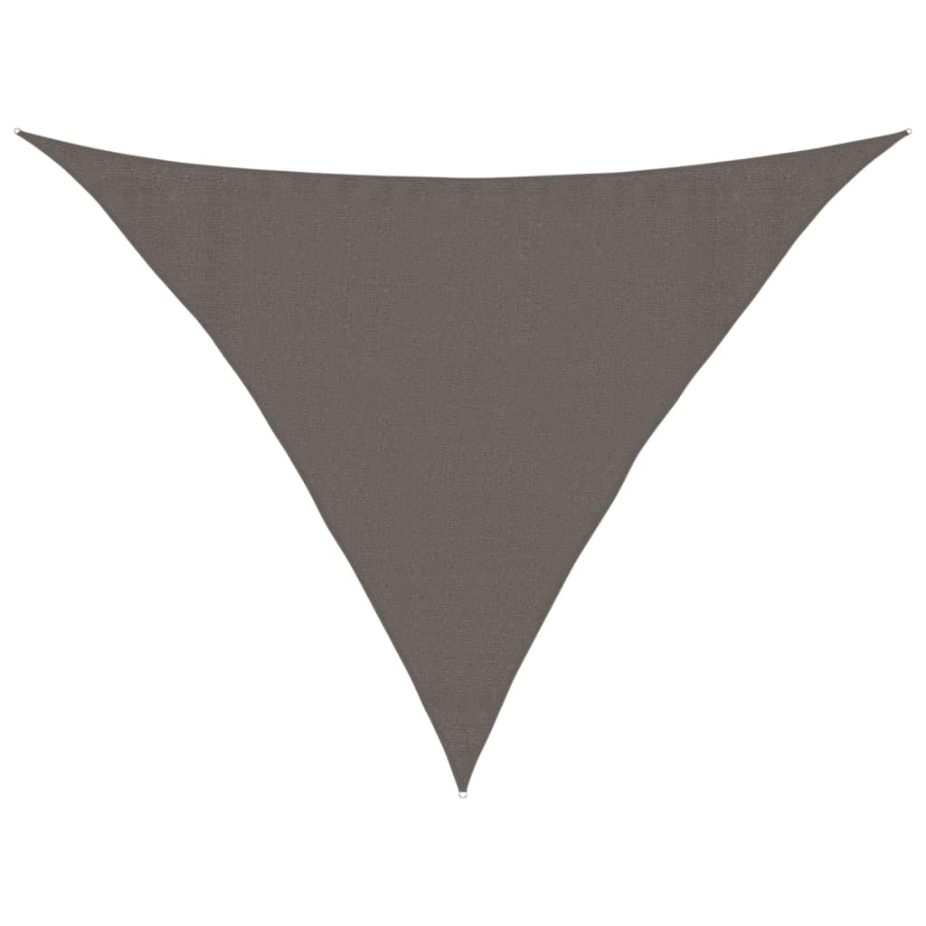 solsejl 160 g/m² 3,5x3,5x4,9 m HDPE antracitgrå