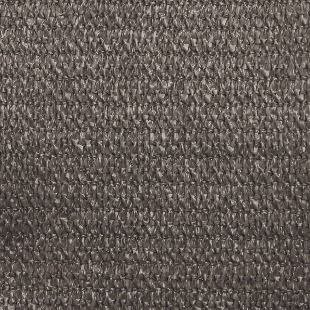 solsejl 160 g/m² 3,5x3,5x4,9 m HDPE antracitgrå
