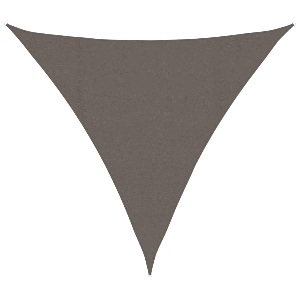 solsejl 160 g/m² 4x4x4 m HDPE antracitgrå