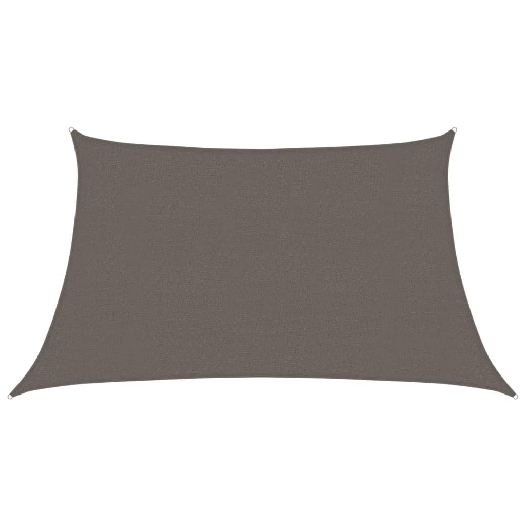 solsejl 3/4x2 cm 160 g/m² HDPE antracitgrå