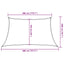 solsejl 3/4x2 cm 160 g/m² HDPE antracitgrå