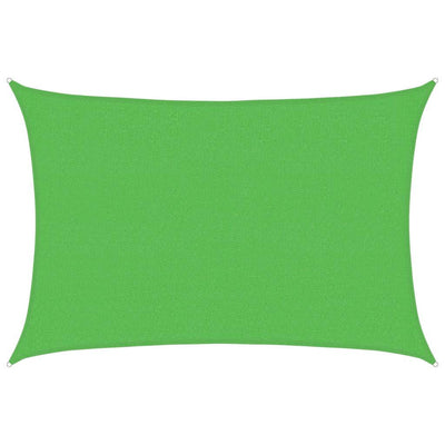 solsejl 2,5x3,5 m 160 g/m² HDPE lysegrøn