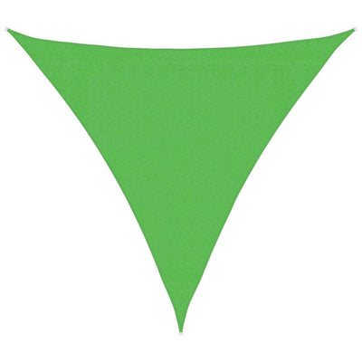 solsejl 3,6x3,6x3,6 m 160 g/m² HDPE lysegrøn