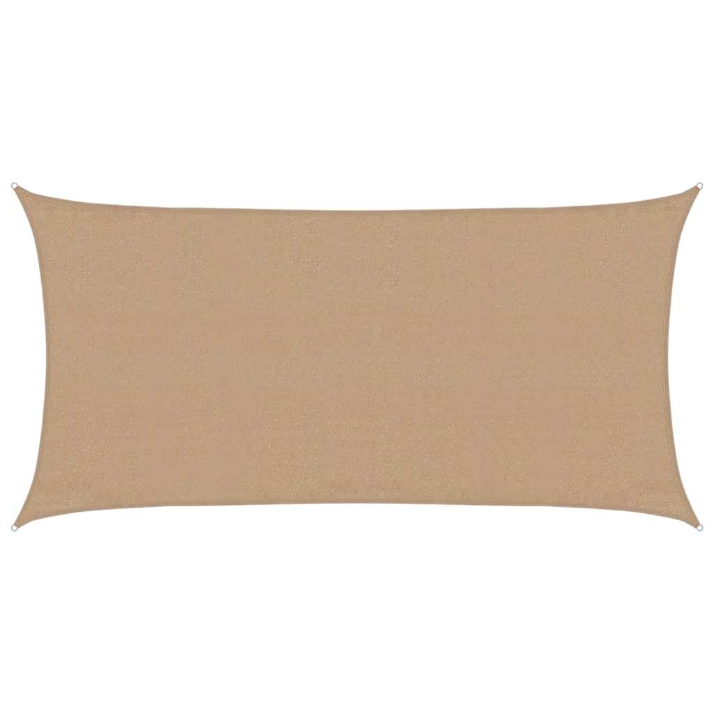 solsejl 160 g/m² 3x6 m HDPE gråbrun