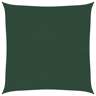 solsejl 7x7 m 160 g/m² HDPE mørkegrøn