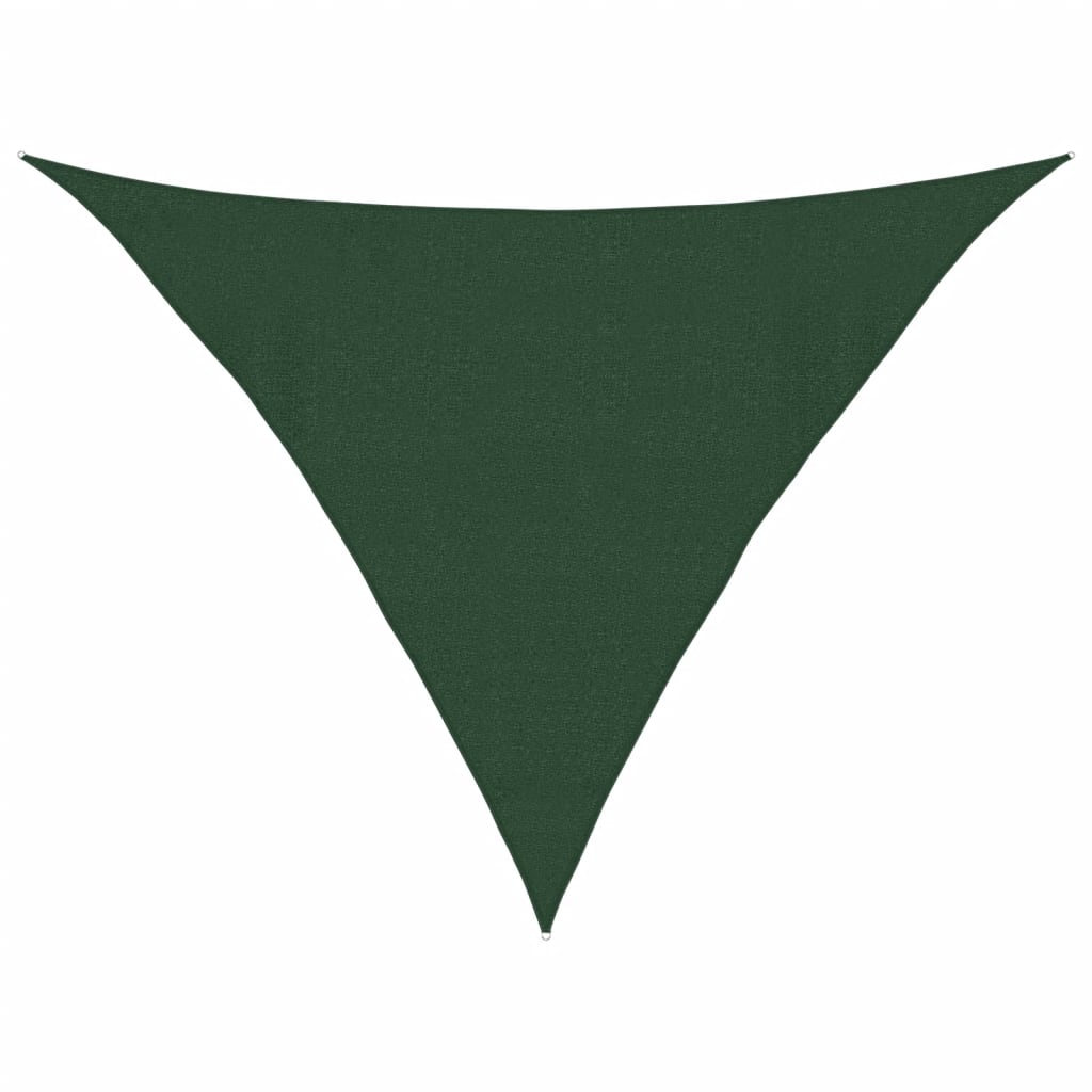 solsejl 4x4x5,8 m 160 g/m² HDPE mørkegrøn