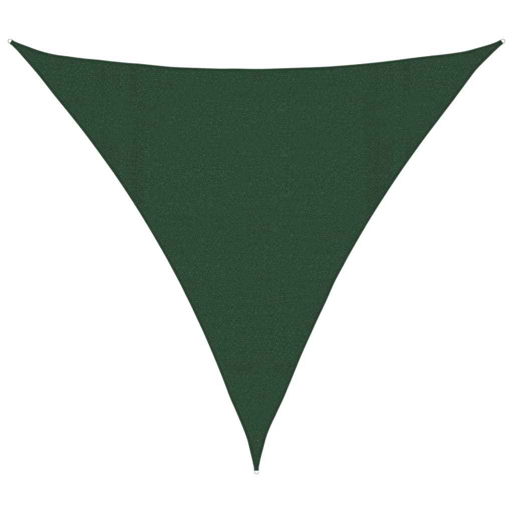 solsejl 4,5x4,5x4,5 m 160 g/m² HDPE mørkegrøn
