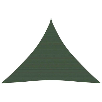 solsejl 5x5x5 m 160 g/m² HDPE mørkegrøn