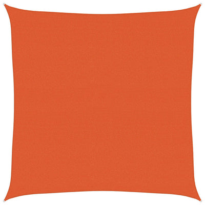 solsejl 4x4 m 160 g/m² firkantet HDPE orange