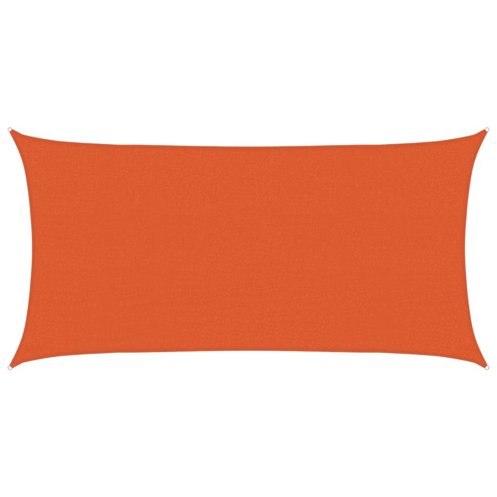 solsejl 2,5x4,5 m 160 g/m² HDPE orange