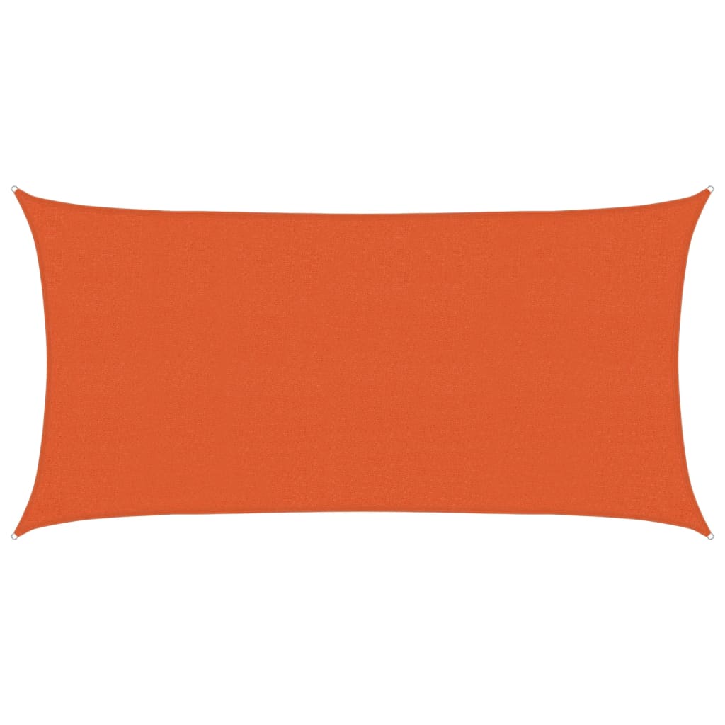 solsejl 2,5x5 m 160 g/m² HDPE orange