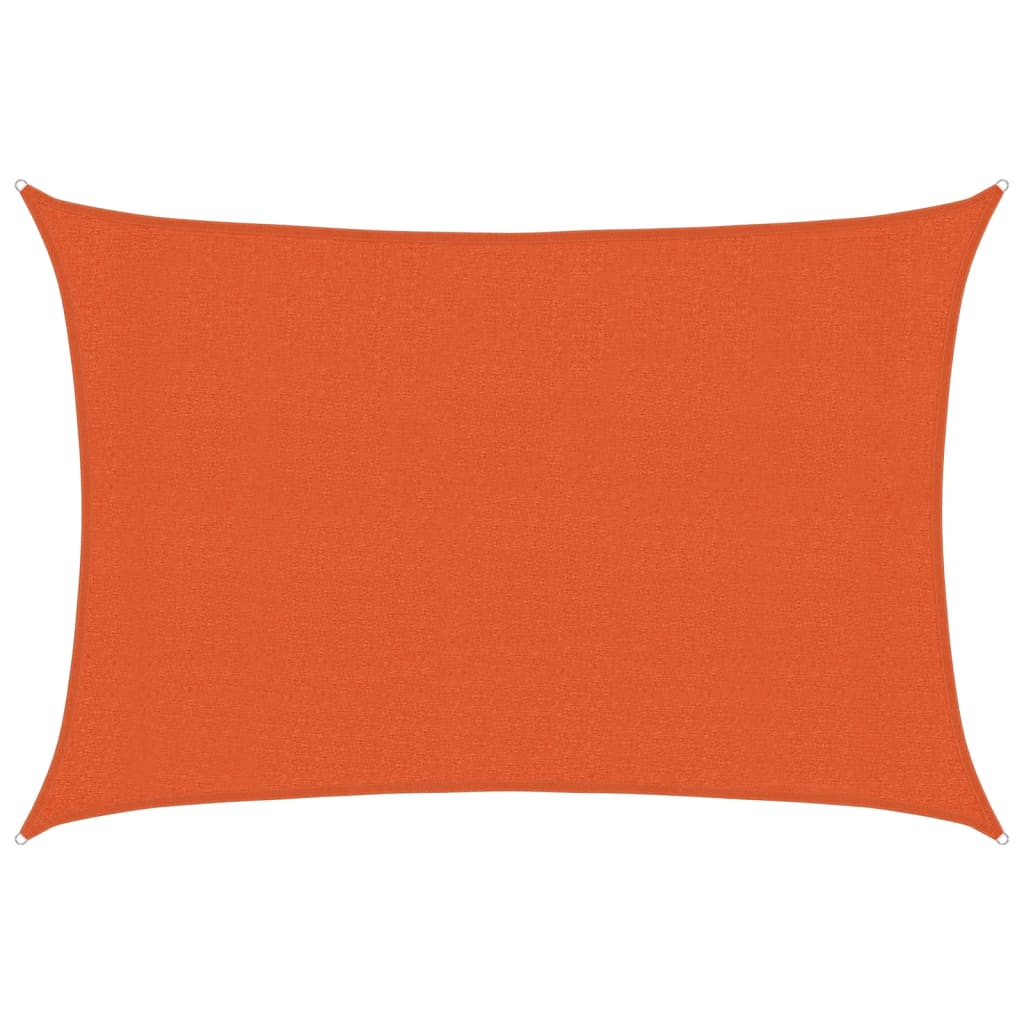 solsejl 3x4 m 160 g/m² HDPE orange