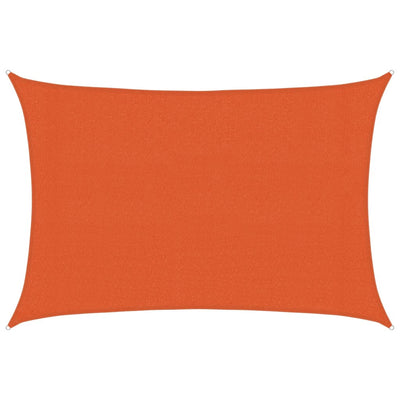 solsejl 3x4 m 160 g/m² HDPE orange