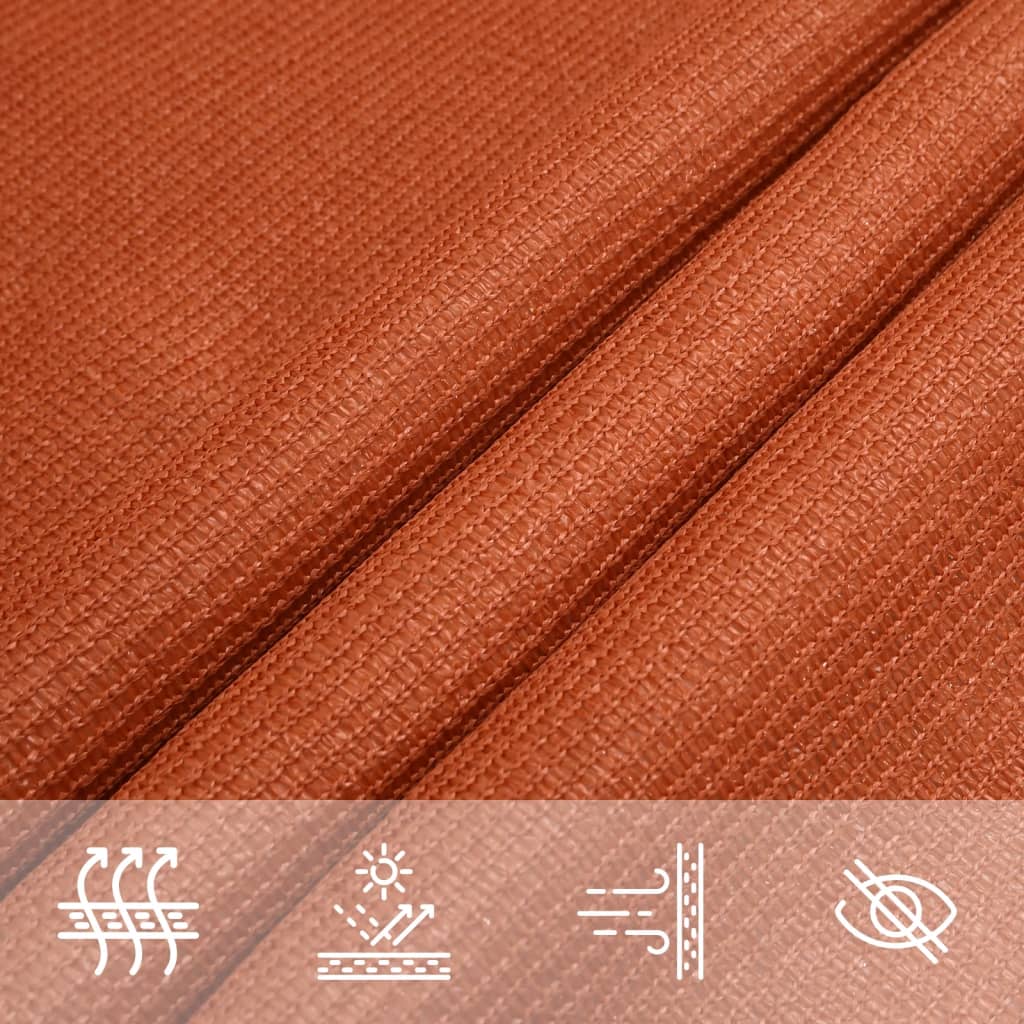 solsejl 160 g/m² 3,5x4,5 m HDPE orange