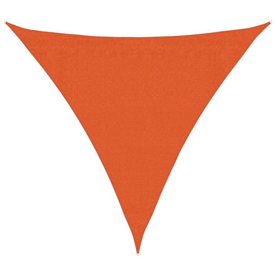 solsejl 3,6x3,6x3,6 m 160 g/m² trekantet HDPE orange