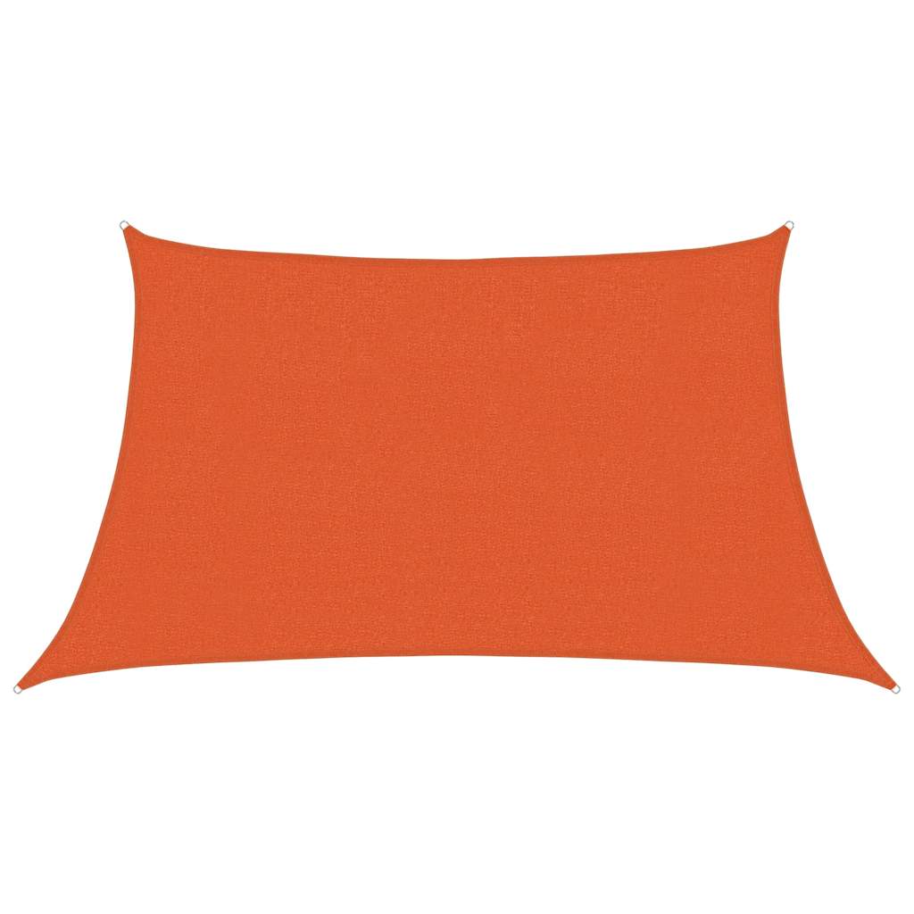 solsejl 160 g/m² 3/4x2 m trapezformet HDPE orange