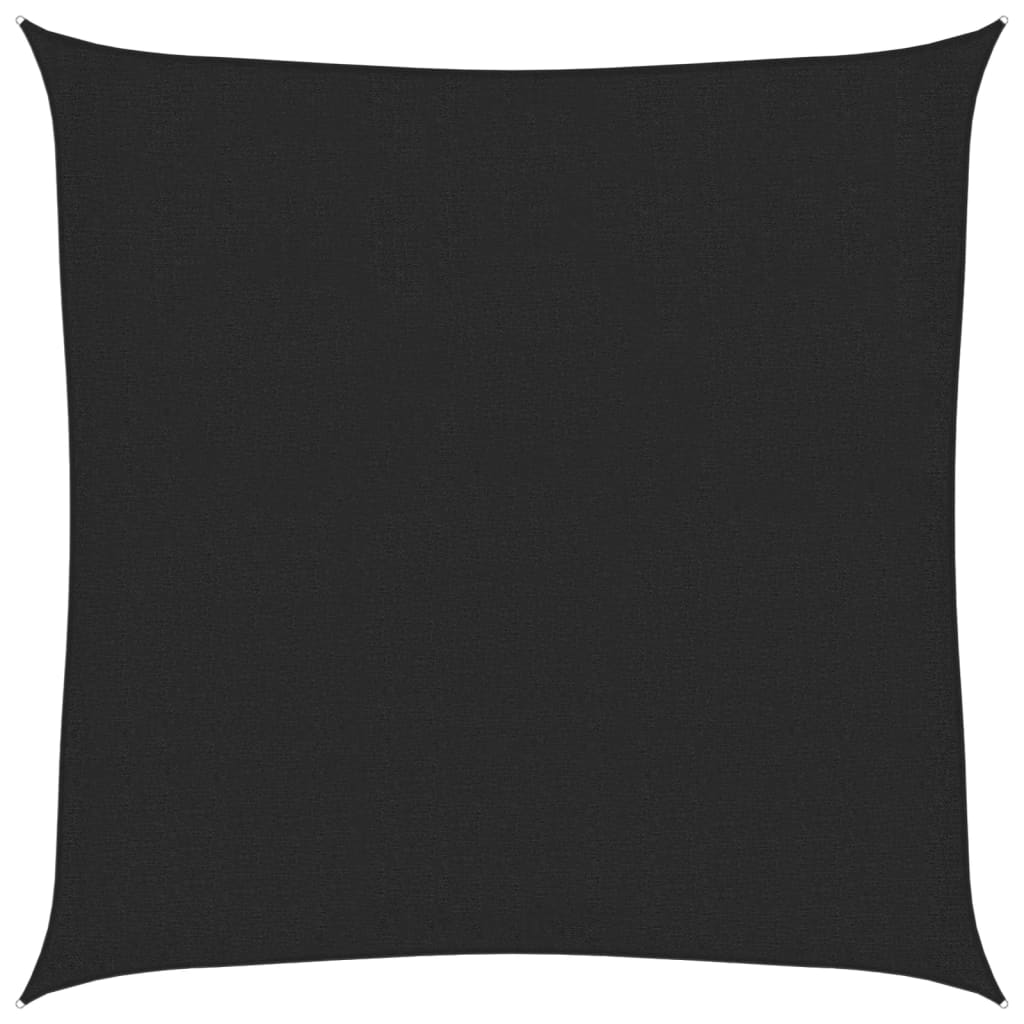 solsejl 3,6x3,6 m 160 g/m² HDPE sort