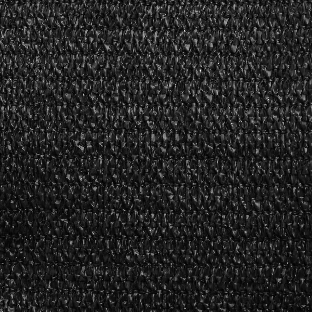 solsejl 160 g/m² 3x6 m HDPE sort