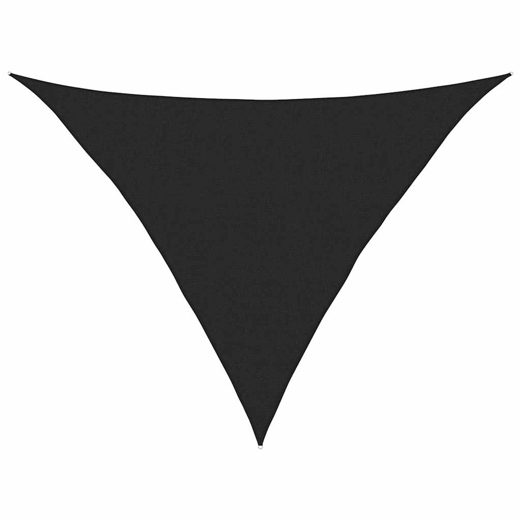 solsejl 160 g/m² 2,5x2,5x3,5 m HDPE sort