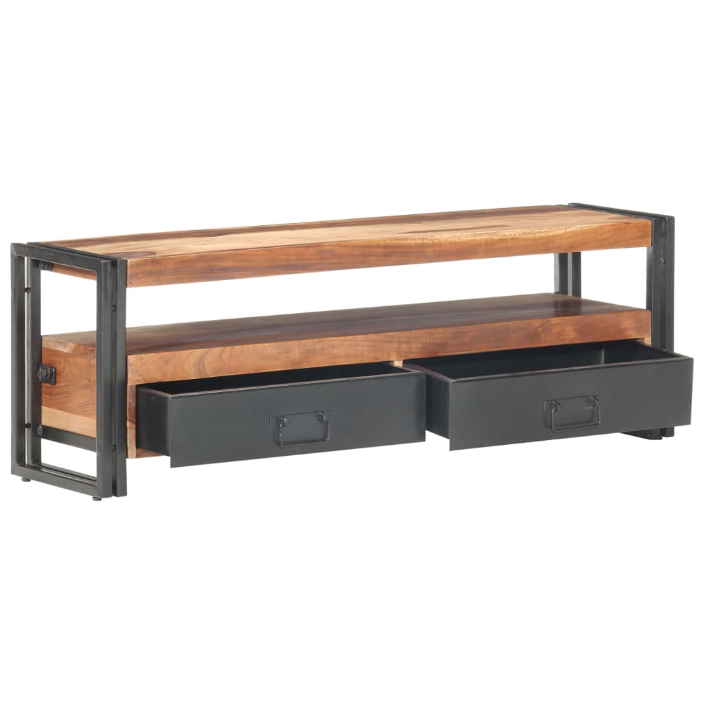 tv-bord 120x30x40 cm massivt teaktræ