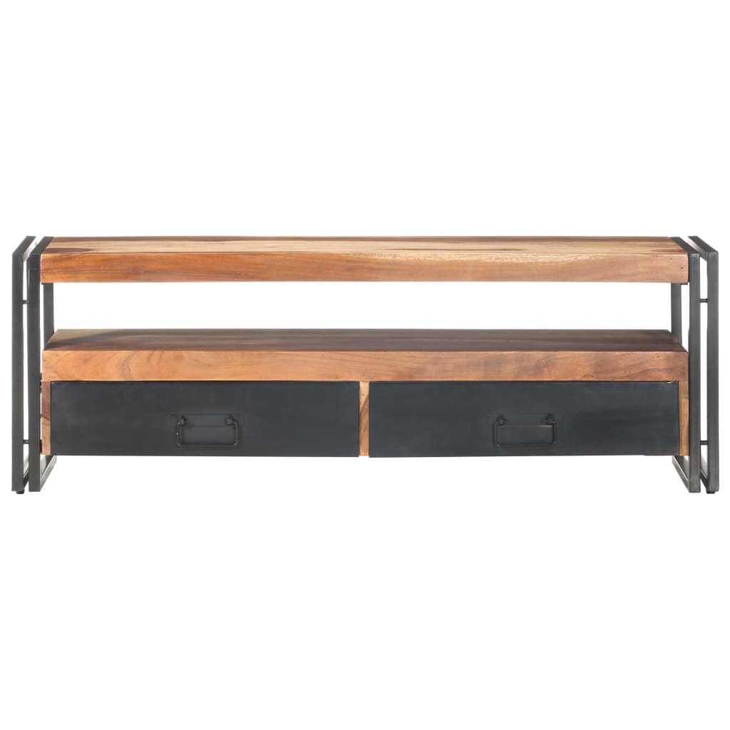 tv-bord 120x30x40 cm massivt teaktræ