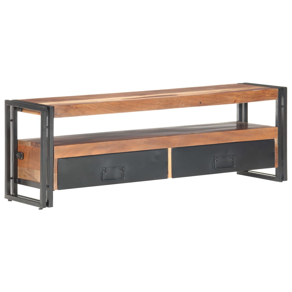 tv-bord 120x30x40 cm massivt teaktræ