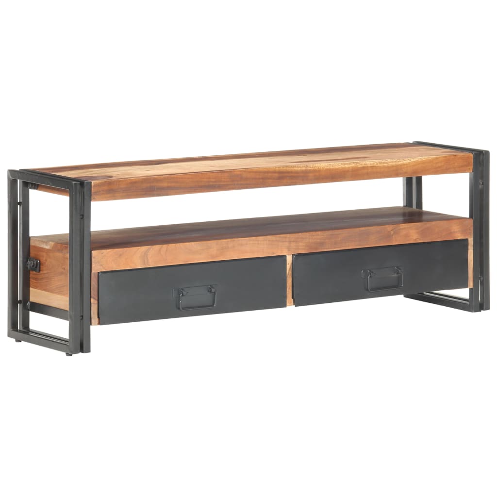 tv-bord 120x30x40 cm massivt teaktræ
