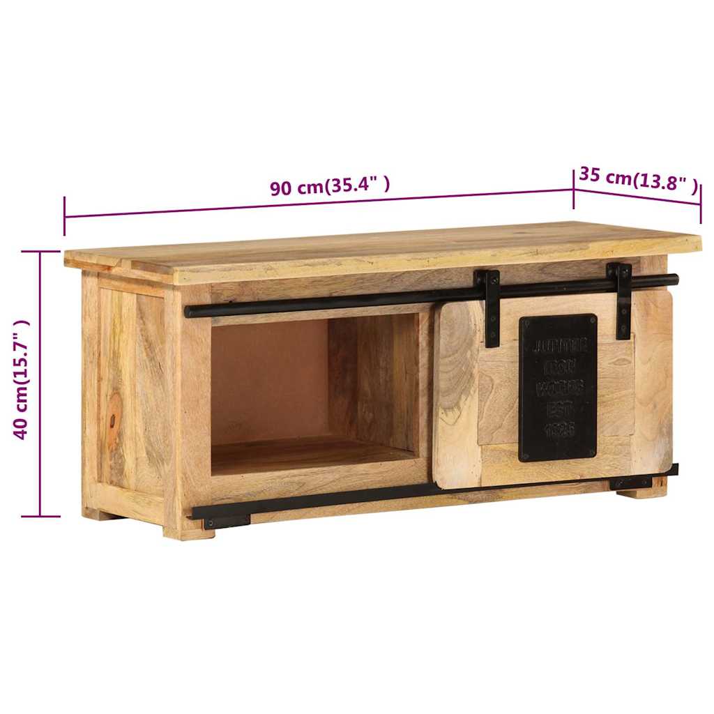 tv-skab 90x35x40 cm massivt mangotræ