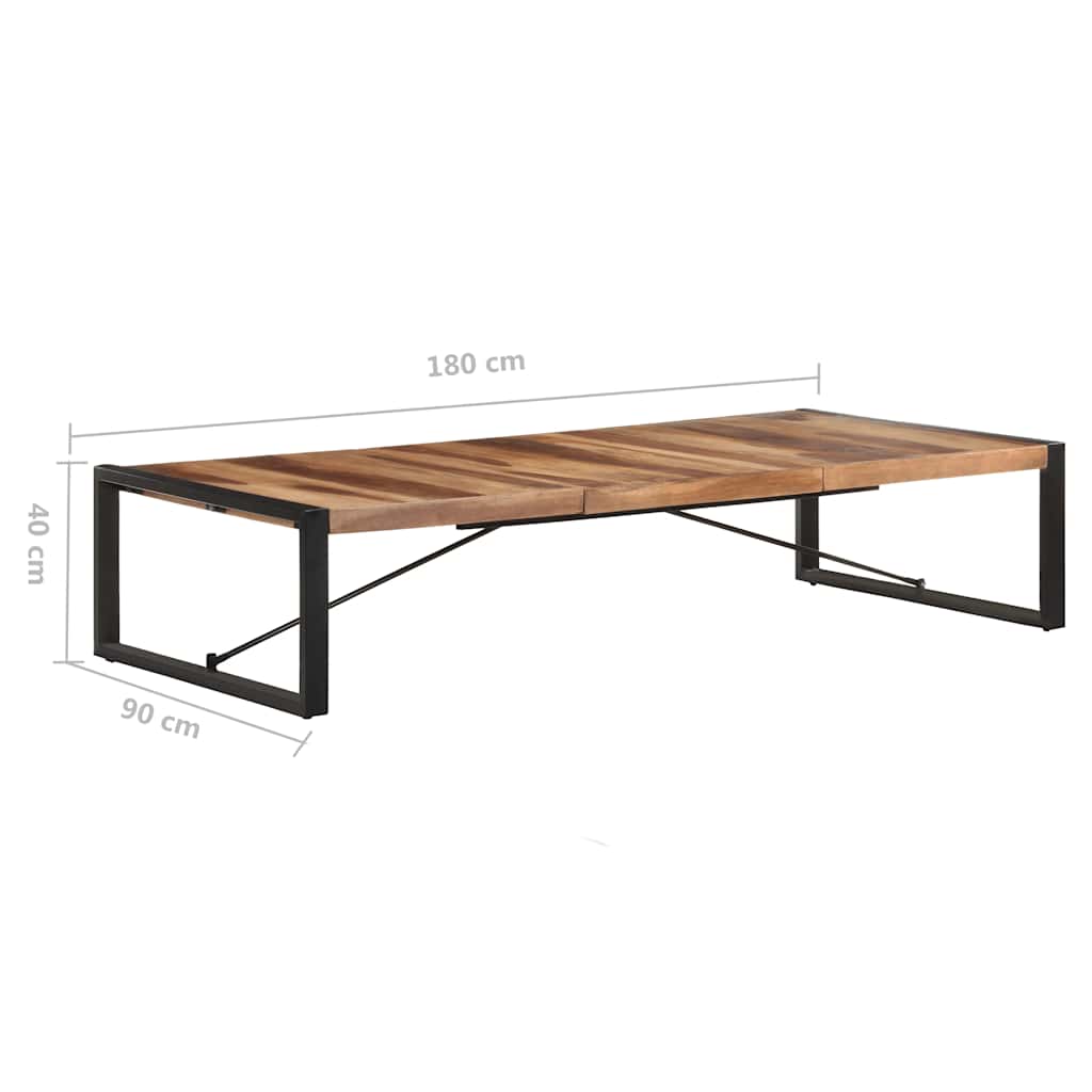 sofabord 180x90x40 cm massivt træ
