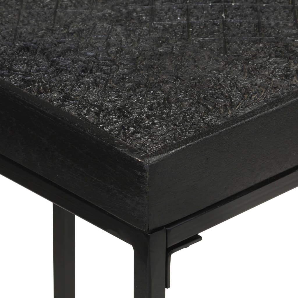 konsolbord 110x35x76 cm massivt akacietræ og mangotræ sort