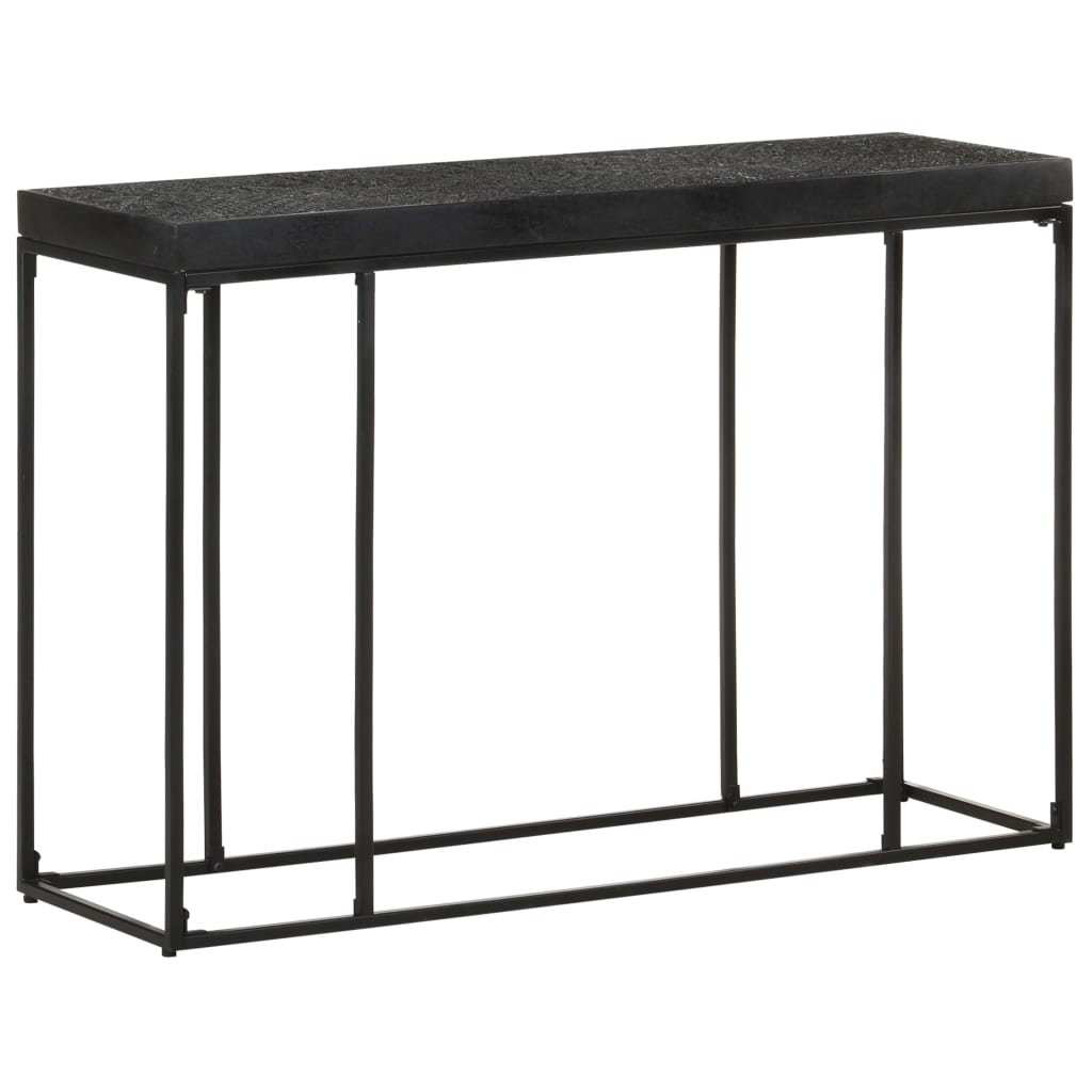konsolbord 110x35x76 cm massivt akacietræ og mangotræ sort