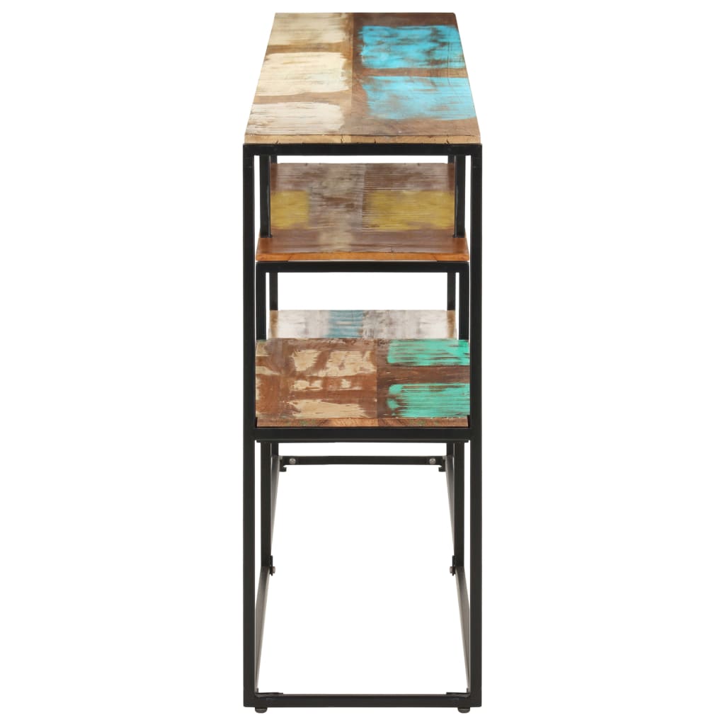 skænk 150x30x75 cm massivt genbrugstræ