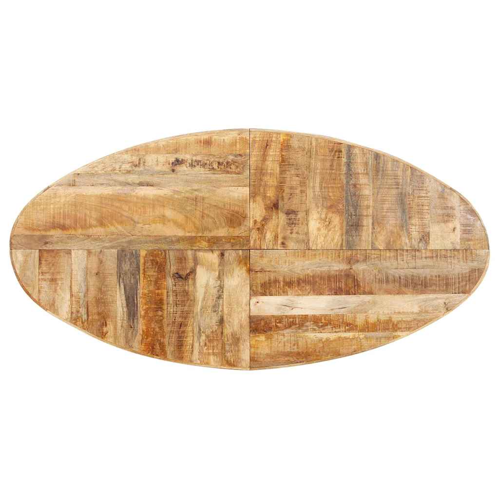 spisebord 200x100x75 cm ovalt ru mangotræ