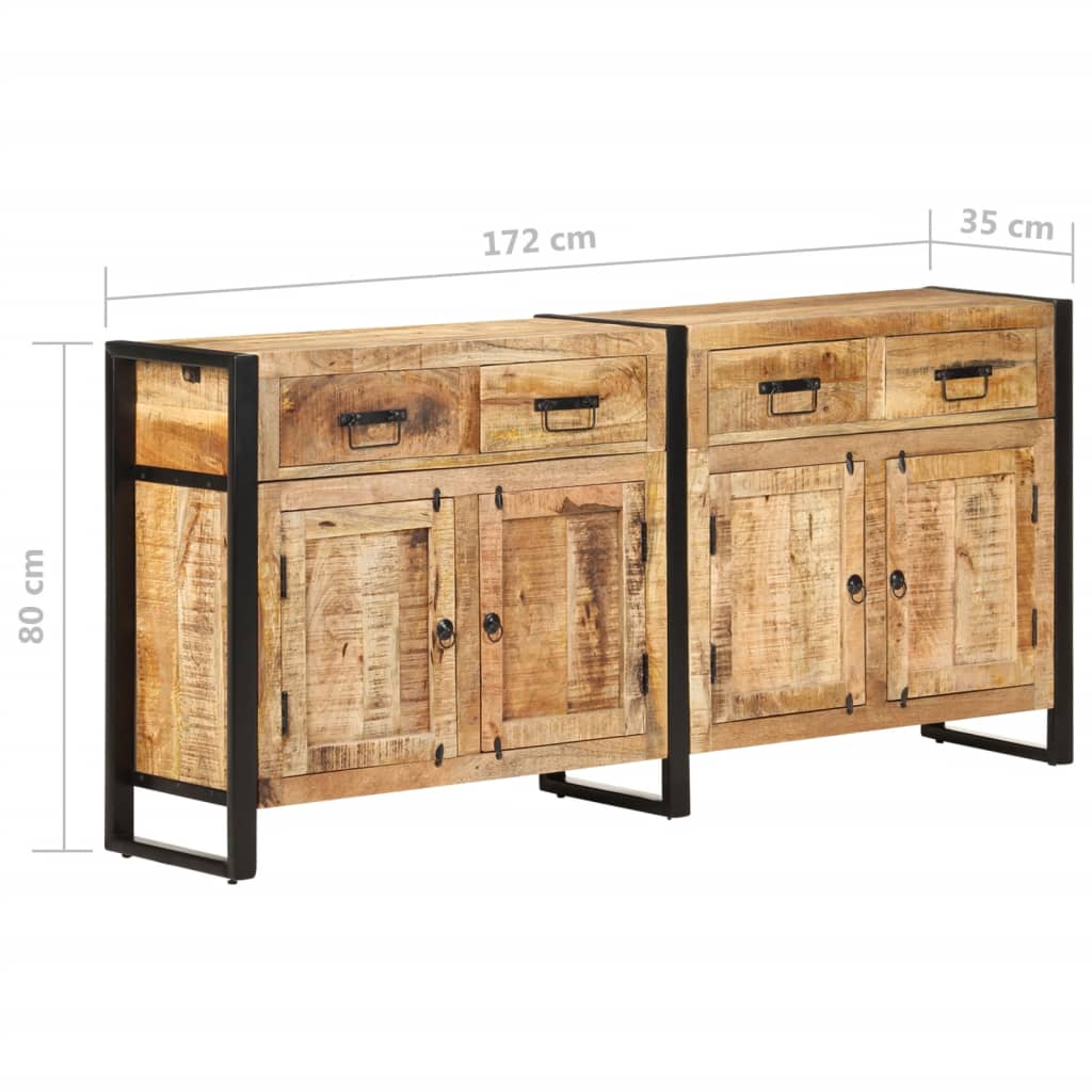 skænk 172x35x80 cm massivt mangotræ