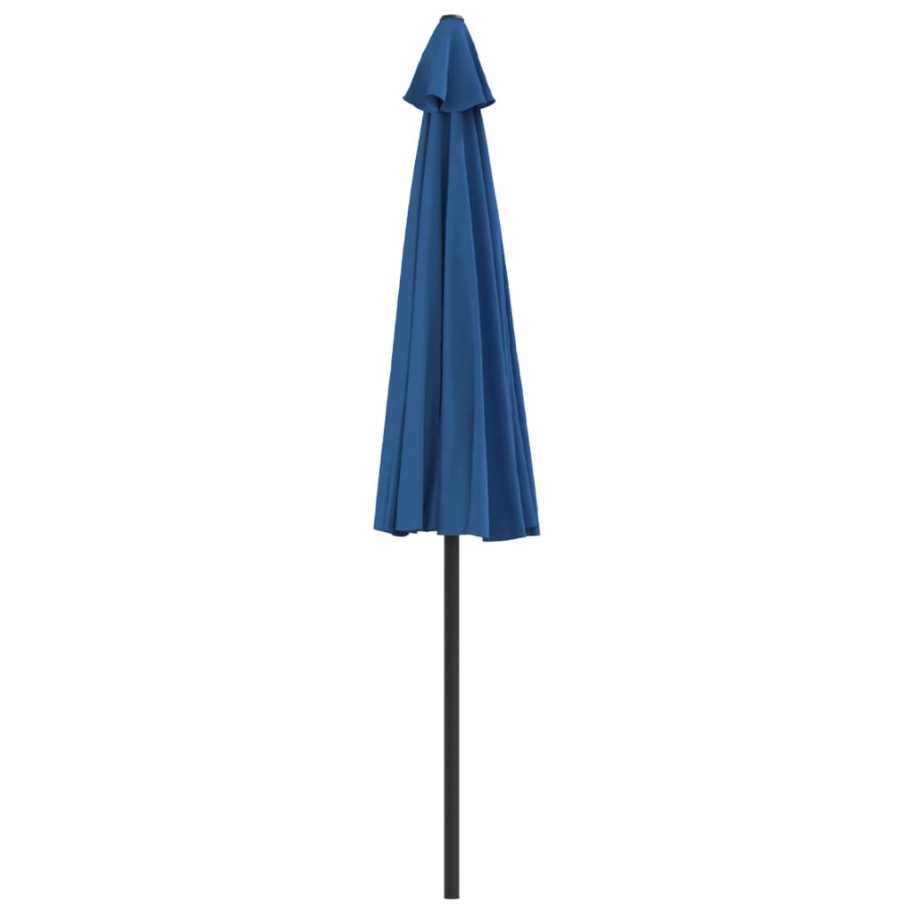 altanparasol med aluminiumsstang 270x144x222 cm halv blå
