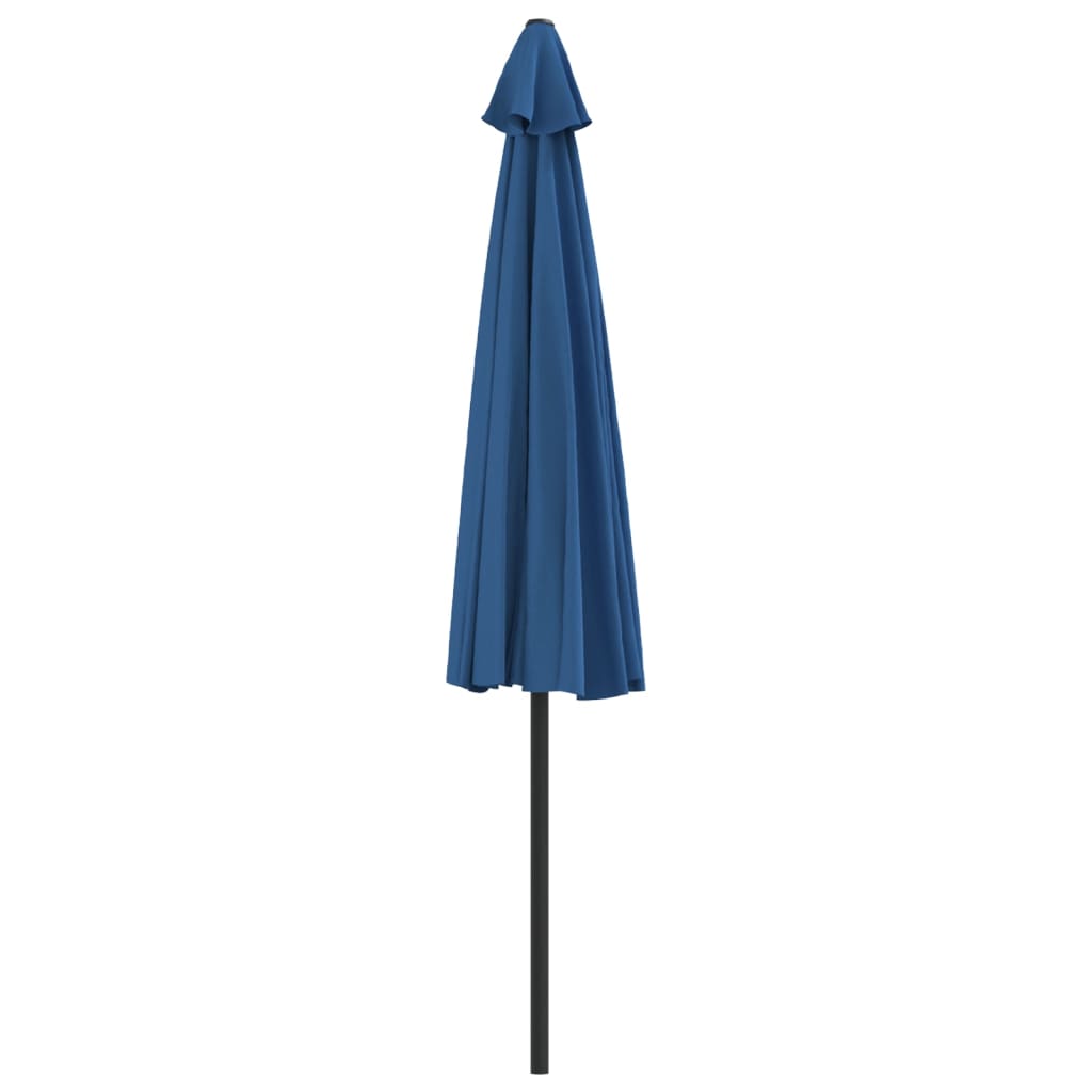 altanparasol med aluminiumsstang 300x155x223 cm halv blå