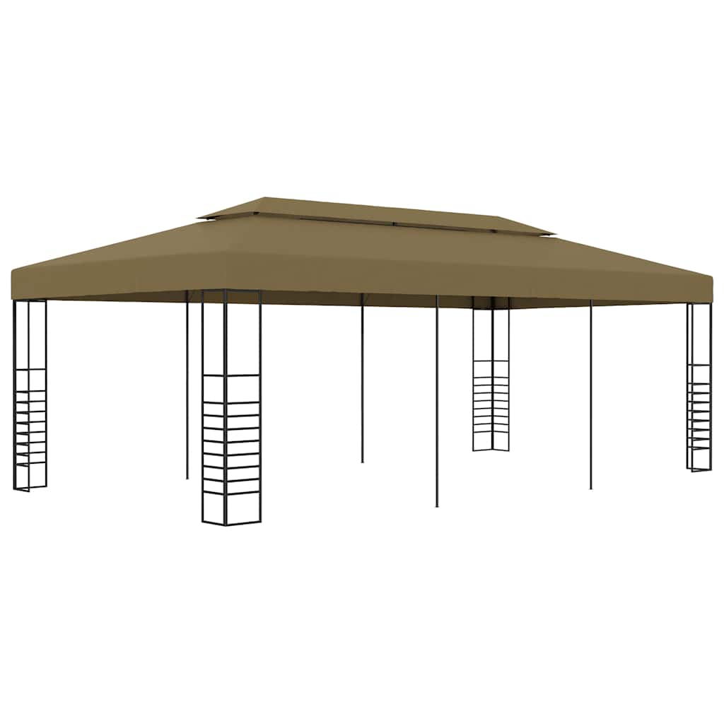 pavillon 6x3x2,7 m 180 g/m² gråbrun