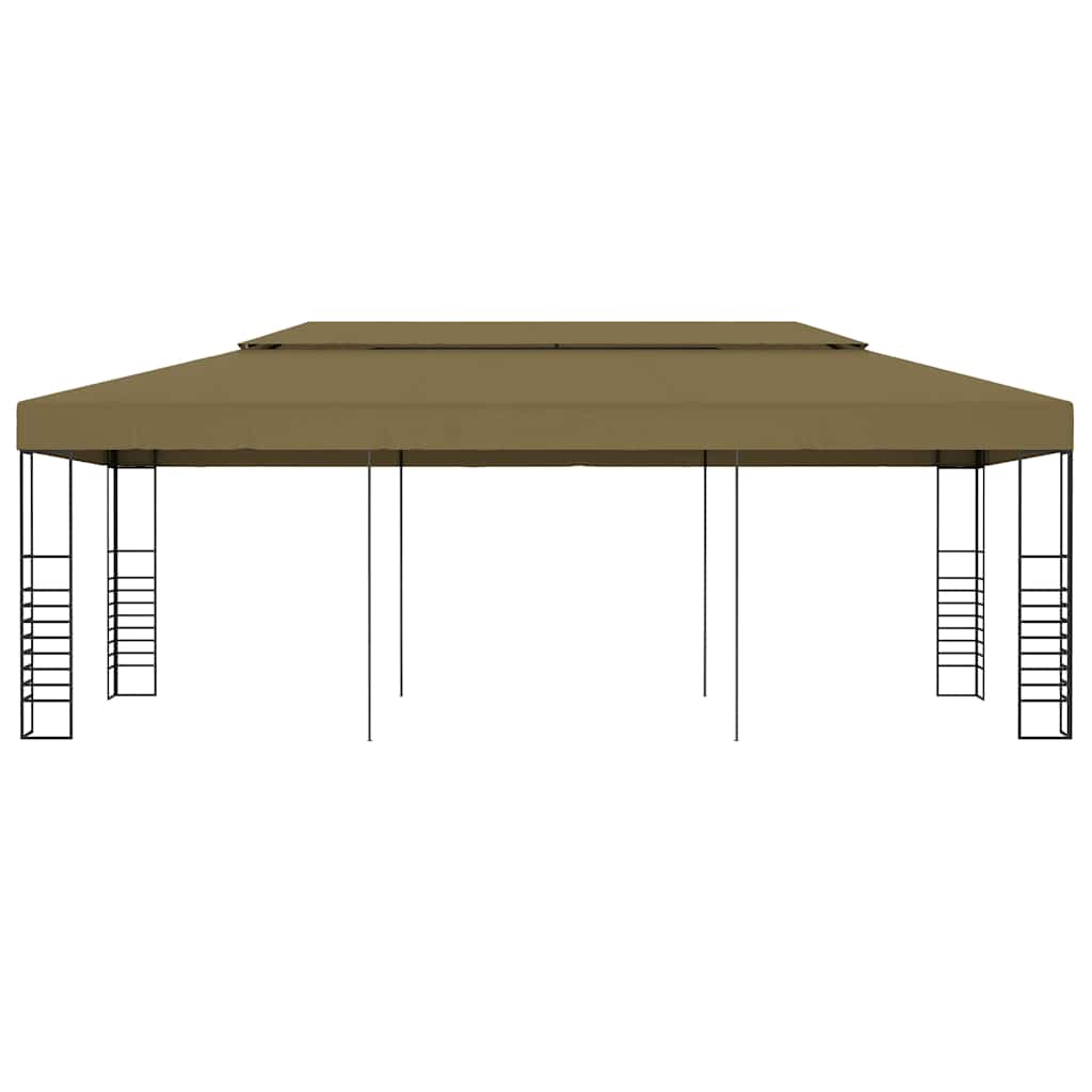 pavillon 6x3x2,7 m 180 g/m² gråbrun